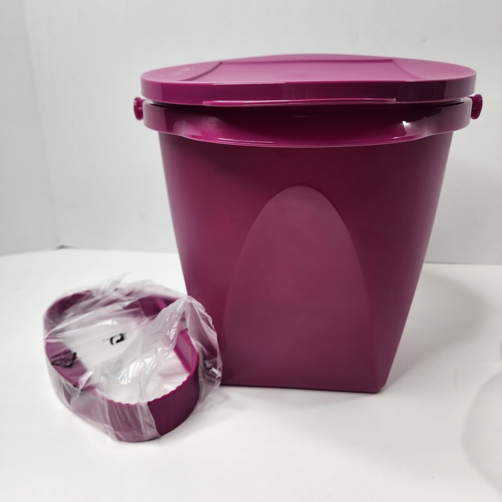 Tupperware Outdoor Dinning Jumbo Canister 5.25 Qt 5L Removable Handle Radish New